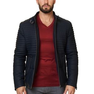 Leather Puffer Jacket